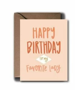 Black Lab Studio Favorite Lady Birthday Greeting Card Party Time