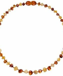 Powell's Owl Jewelry Amber Baroque Milk + Cognac Necklace