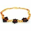 Powell's Owl Amber Gemstone Honey + Cherry Flower Necklace Jewelry