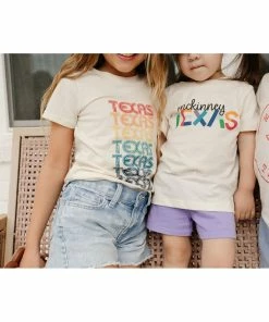 Morado Design Texas State Stamp Natural Organic Tee Tops