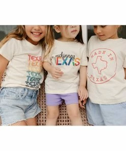 Morado Design Texas State Stamp Natural Organic Tee Tops