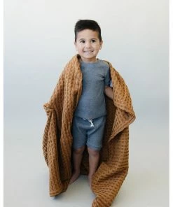 Mebie Baby Charcoal Waffle Cozy Shorts Set