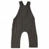 Mebie Baby Charcoal Stripe Linen Cotton Overalls Overalls + Rompers