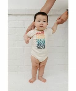Morado Design Bodysuits Texas Retro Repeat Natural Organic Onesie