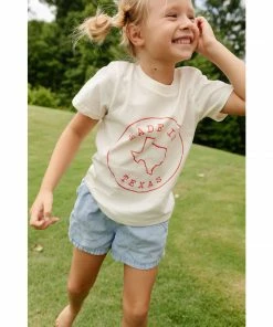 Morado Design Texas State Stamp Natural Organic Tee Tops