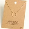 Fame Accessories Necklaces Ring Hoop Pendant Necklace