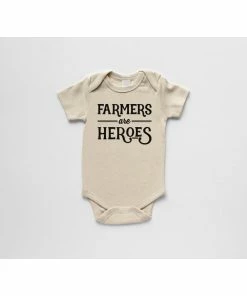 Gladfolk Farmers Are Heroes Organic Cream Onesie