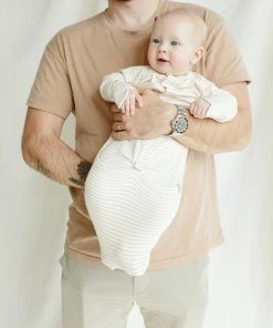 Goumi Kids Dune Stripe Bamboo Organic Gown Preemie + Newborn 10 Goumi Kids Dune Stripe Bamboo Organic Gown Preemie + Newborn