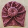 Dolls + Plushies Dusty Mauve Knotted Minikane Turban Hat