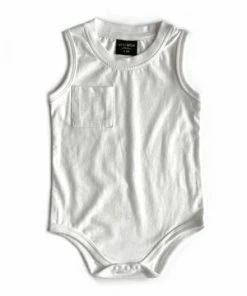 Little Bipsy White Tank Bodysuit Onesie Bodysuits