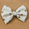 Bows For Show Gold Polka Dot Hair Bow Clip