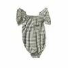 Joss + J Leotards Sage Stripes Bamboo Flutter Sleeve Leotard 2 Joss + J Leotards Sage Stripes Bamboo Flutter Sleeve Leotard