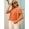 J+j Tops Orange Dainty Ruffle Summer Blouse
