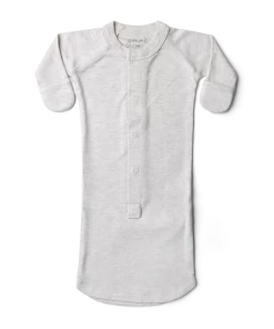 Goumi Kids Preemie + Newborn Storm Gray Bamboo Organic Gown 13 Goumi Kids Preemie + Newborn Storm Gray Bamboo Organic Gown