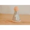 Cutest Little Party Party Time # 1 Silver Glitter + Blush Pom Trim + White Glitter Party Hat