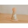 Cutest Little Party # 1 Gold Glitter + Blush Pom Trim + White Glitter Party Hat Party Time
