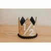 Cutest Little Party # 1/2 Gold Glitter + Navy Pom Trim + White Glitter Crown