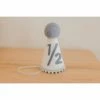 Cutest Little Party # 1/2 White Glitter + Baby Blue Pom Trim + Pool Felt Party Hat