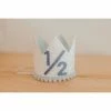 Cutest Little Party Party Time # 1/2 White Glitter + Baby Blue Pom Trim + Pool Felt Crown