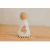 Cutest Little Party # 4 White Glitter + Toast Pom Trim/white Lining + Rose Gold/toast Felt Party Hat