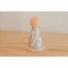 Cutest Little Party # 1/2 Silver Glitter + Blush Pom Trim + White Glitter Party Hat Party Time