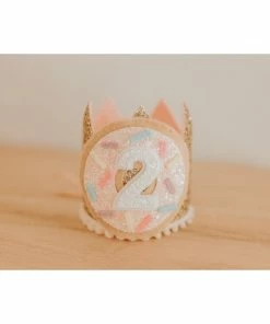 Cutest Little Party # 2 Gold Glitter + Donut + White Glitter Crown Party Time