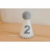 Cutest Little Party # 2 White Glitter + Baby Blue Pom Trim + Pool Felt Party Hat