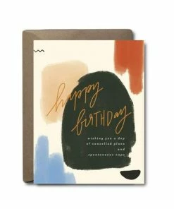 Black Lab Studio Cancelled Plans Birthday Greeting Card