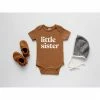 Gladfolk Little Sister Organic Caramel Onesie Bodysuits 2 Gladfolk Little Sister Organic Caramel Onesie Bodysuits