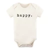 Tenth + Pine Bodysuits Happy Black + Natural Organic Onesie 1 Tenth + Pine Bodysuits Happy Black + Natural Organic Onesie