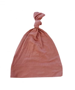 Joss + J Dusty Rose Bamboo Knotted Infant Beanie Headwear