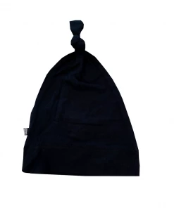 Joss + J Black Bamboo Knotted Infant Beanie