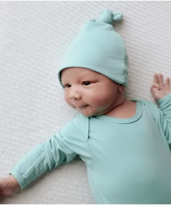 Three Little Tots Preemie + Newborn Mint Knotted Beanie