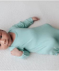 Three Little Tots Mint Knotted Gown Preemie + Newborn
