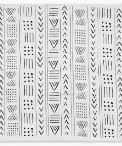 Modern Burlap Mud Cloth Organic Swaddle Swaddles + Blankets