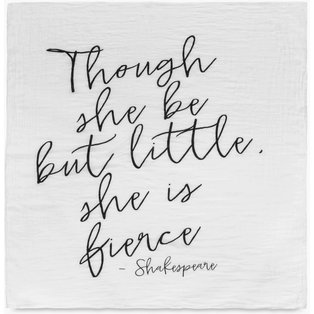 Modern Burlap Though She Be Little Muslin Swaddle Swaddles + Blankets 3 Modern Burlap Though She Be Little Muslin Swaddle Swaddles + Blankets