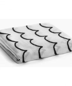 Modern Burlap Waves Muslin Swaddle