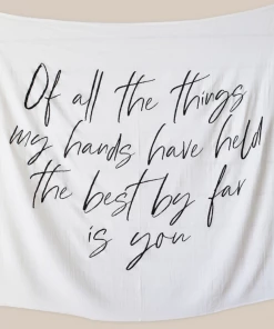 Modern Burlap Of All The Things Muslin Swaddle