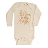 House Of Luna Bodysuits Believe In The Magic Natural Long Sleeve Organic Onesie