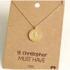 Fame Accessories Mini Saint Christopher Pendant Necklace Necklaces