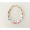 Little Lunds Co Custom Name Rainbow + Gold Bracelet Jewelry