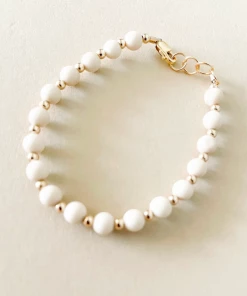 Little Lunds Co Cream + Gold Bracelet Jewelry