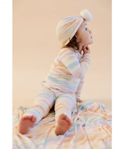 Sunset Stripe Bamboo Swaddle - Arrows & Bow X Joss + J