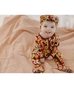 Sleepers Liberty Floral Bamboo Zip Sleeper + Ruffles - Arrows & Bow X Joss + J