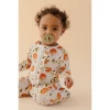 Orange Blossom Bamboo Zip Sleeper + Ruffles - Arrows & Bow X Joss + J Sleepers
