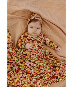 Liberty Floral Bamboo Knotted Gown - Arrows & Bow X Joss + J Preemie + Newborn