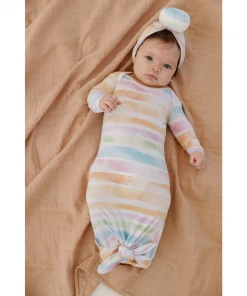 Sunset Stripes Knotted Turban Hat - Arrows & Bow X Joss + J