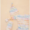 Sunset Stripes Bamboo Knotted Infant Beanie - Arrows & Bow X Joss + J