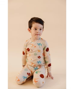 Two-Piece Sets Retro Beach Bamboo Lounge Set - Arrows & Bow X Joss + J