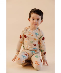 Two-Piece Sets Retro Beach Bamboo Lounge Set - Arrows & Bow X Joss + J